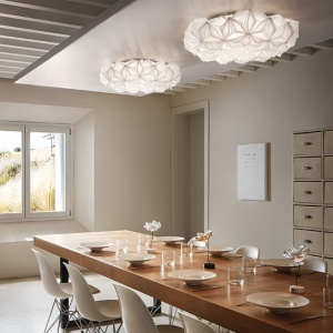 Aplica perete sau tavan design unicat realizata manual La Vie Large White - Img 9
