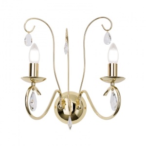 Aplica perete stil clasic cu cristale K9 Alessia auriu 180487 universul-luminii.ro