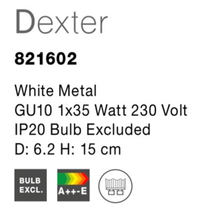 Aplica tip spot aplicat design modern DEXTER alba NVL-821602 77557 universul-luminii.ro