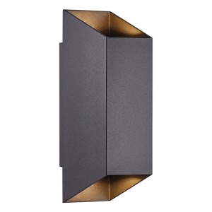 Aplica up/down de perete pentru iluminat exterior IP54 Nico square 22 negru