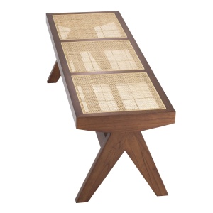 Banca design vintage LUX Arnaud, lemn maro 113480 HZ - Img 3