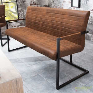 Bancheta design industrial vintage, Imperial 160cm, maro A-38198 VC - Img 3