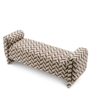 Bancheta eleganta design LUX Del Vale, Chevron brown - Img 4