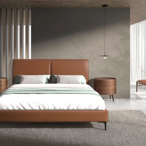 Bancheta tapitata design LUX Brown 130x40cm - Img 4
