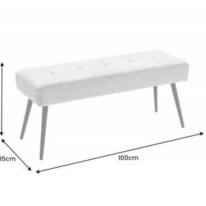 Bancheta tapitata design modern Boutique 100cm, gri inchis - Img 2