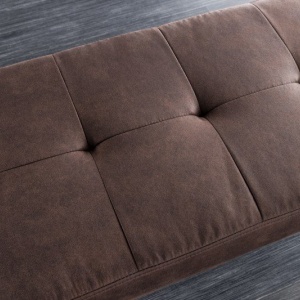 Bancheta tapitata design modern Boutique 100cm, maro - Img 3