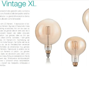 Bec de dimensiuni mari, cu filament LED VINTAGE XL E27 4W GLOBO SMALL 129877 183377 universul-luminii.ro