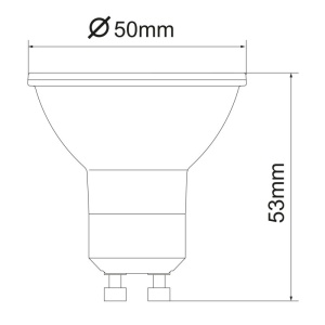 Bec GU10 LED 4,9W 345lm, 3000K 117777 universul-luminii.ro