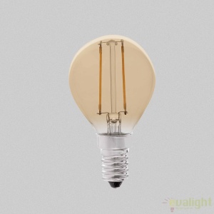 Bec LED decorativ FILAMENT AMBER LED E14 2W 2200K 17413 51987 universul-luminii.ro