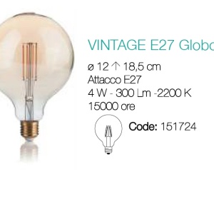 Bec LED VINTAGE E27 4W GLOBO BIG 151724 65127 universul-luminii.ro