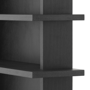 Biblioteca moderna design LUX Malibu furnir gri carbune - Img 3