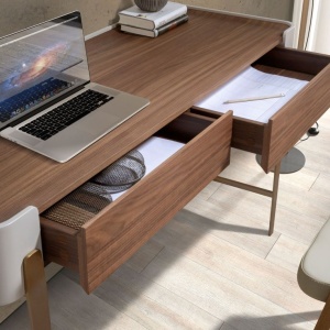 Birou deosebit design LUX Walnut-Bej - Img 5