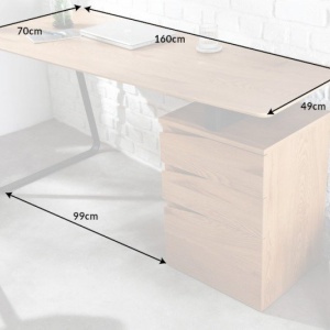 Birou design industrial-vintage Studio 160cm - Img 7