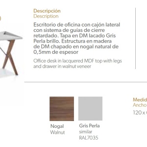 Birou elegant design modern Lory AC-W1010OT-NOGAL - Img 4