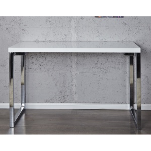 Birou elegant White Desk 120x60cm alb - Img 6
