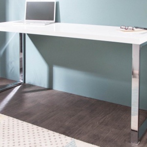 Birou elegant White Desk 160cm alb - Img 2