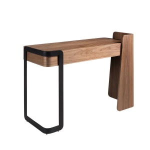 Birou modern din lemn furniruit Walnut - Img 3