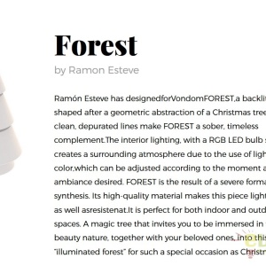 Brad Decorativ FOREST 2m ILUMINAT LED Vondom 49397 universul-luminii.ro