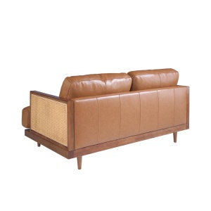 Canapea 2 locuri design elegant LUX Brown leather - Img 6