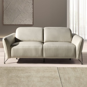 Canapea 2 locuri design italian, Functia Relax, Cowhide sand - Img 4