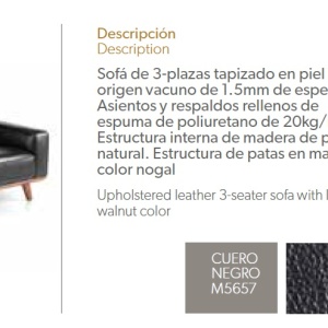 Canapea 3 locuri eleganta, design italian Azalee AC-5606-3P - Img 2