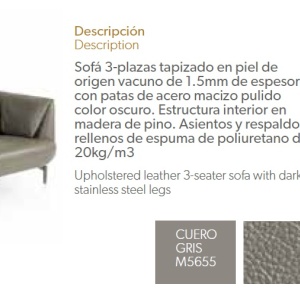 Canapea 3 locuri eleganta, design italian Marylin AC-KF2020-3P-M5655 - Img 2