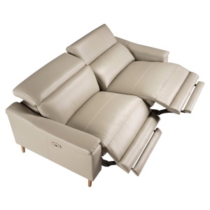 Canapea 3 locuri eleganta, design LUX cu functia relax Cowhide taupe grey - Img 5