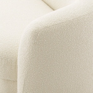 Canapea curbata design LUX Blaine, boucle ivory - Img 6