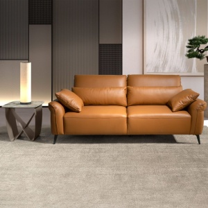 Canapea design LUX 2 locuri Brown Leather - Img 6