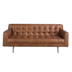 Canapea design LUX 2 locuri Dark Brown Leather - Img 3