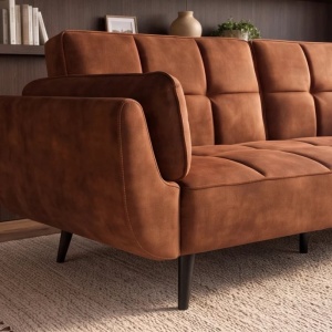 Canapea extensibila BOUTIQUE 215cm catifea maro ruginiu - Img 9