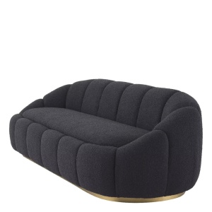 Canapea fixa design elegant LUX Inger, Boucle black - Img 3