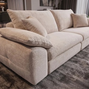 Canapea mare SOHO 260cm cu 4 locuri, material chenille bej - Img 7