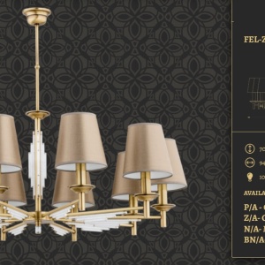 Candelabru 10 brate realizat manual Fellino 186297 universul-luminii.ro