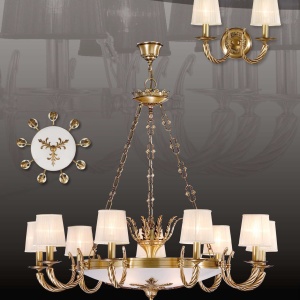 Candelabru 12 brate fabricat manual diam.112cm Olga 2690/12 Bejorama 178127 universul-luminii.ro