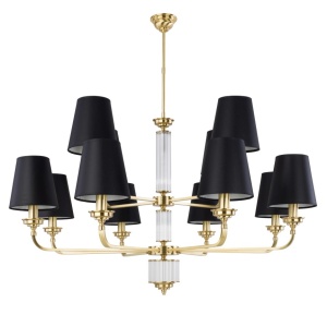 Candelabru 12 brate modern realizat manual Verde