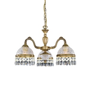 Candelabru 3 brate design clasic realizat manual din alama si Cristal Scholer 6200 202777 universul-luminii.ro