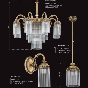 Candelabru 3 brate design clasic realizat manual Fiore - Img 5