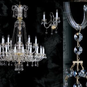 Candelabru 36 brate Cristal Bohemia Exclusive RACHEL XXXVI 85797 universul-luminii.ro