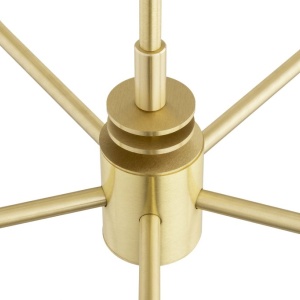 Candelabru 5 brate, alama periata, sticla canelata PRESTON 2196 - Img 3