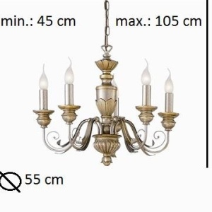 Candelabru 5 brate diametru 55cm FIRENZE SP5 ORO 020822 45997 universul-luminii.ro