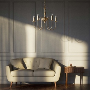 Candelabru 5 brate din alama stil clasic Petalo - Img 2