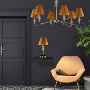 Candelabru 5 brate LUX design modern, Cristal Bohemia Exclusive TRINITY 02-CH - Img 3