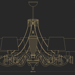 Candelabru 8 brate design clasic cristal Asfour Monza - Img 3