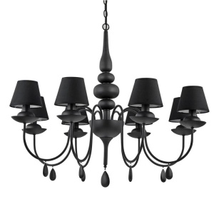 Candelabru 8 brate diametru 92cm BLANCHE SP8 NERO 111896