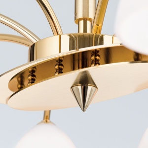 Candelabru 8 brate elegant design modern OPALDESIGN, auriu mat 163367 universul-luminii.ro