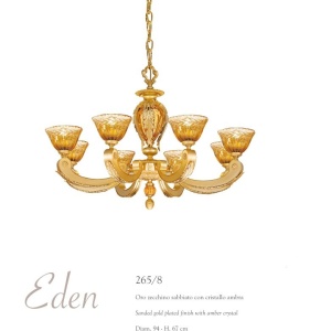 Candelabru 8 brate LUX realizat manual Eden 55247 universul-luminii.ro