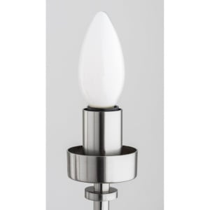 Candelabru 8 brate, otel nickel, sticla alb mat PRESTON 5083 - Img 5