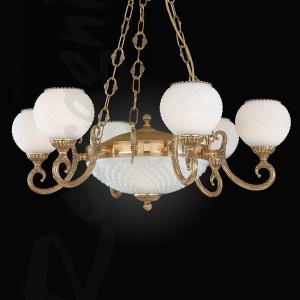 Candelabru clasic din alama 6+2 design italian 8550 204837 universul-luminii.ro