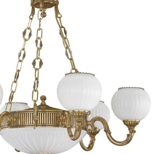 Candelabru clasic din alama 6+2 design italian 9350 107877 universul-luminii.ro